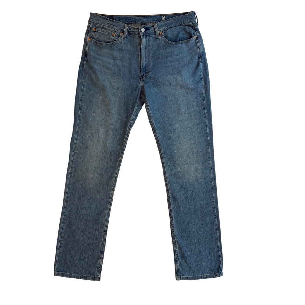 Levis 514 Straight Fit Mens Jeans 36x34 Medium Wash Blue WaterLess Cool Denim